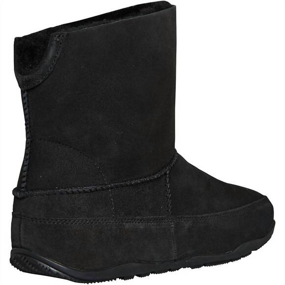 NEW FITFLOP women's mukluk shorty boots in black suede - Picture 3 of 6